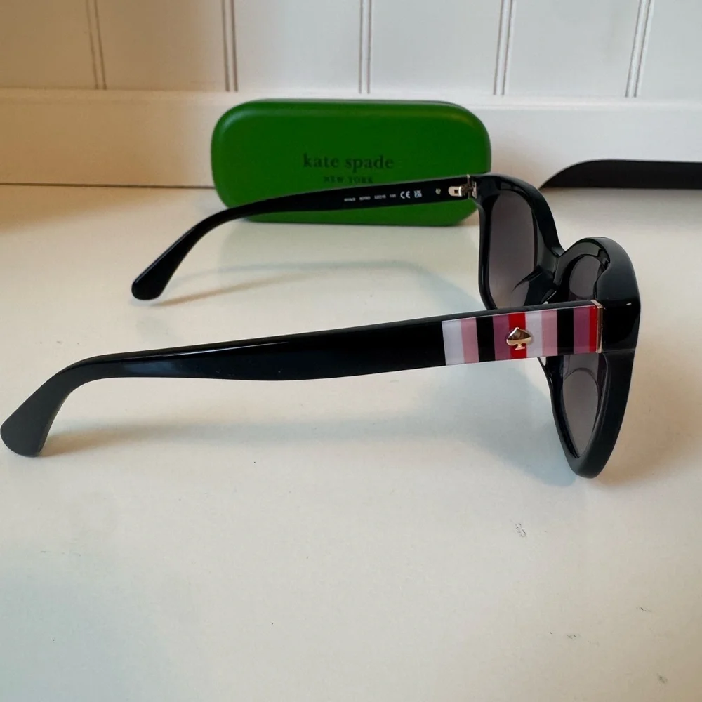Kate Spade Women’s Kiya Square Sunglasses Black with Hard Case